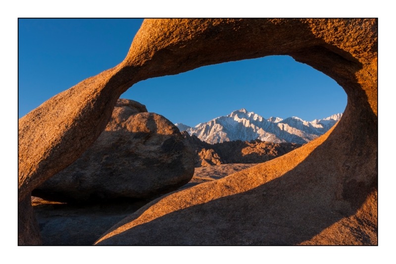 Mobius Arch, Alabama Hills, Lone Pine, California, photograph by Philip Preston.