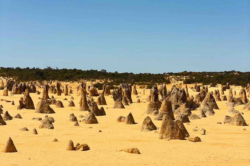View of the Pinnacles Desert in Western Australia.