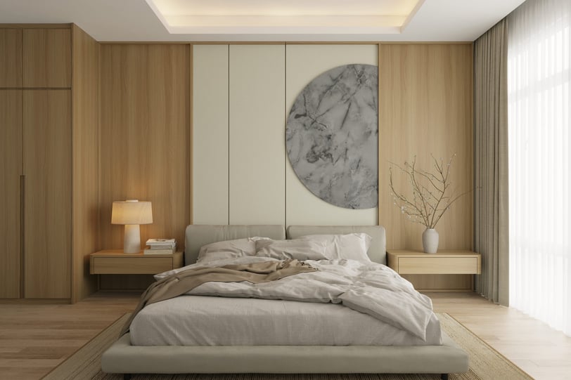 wabi sabi neutral bedroom