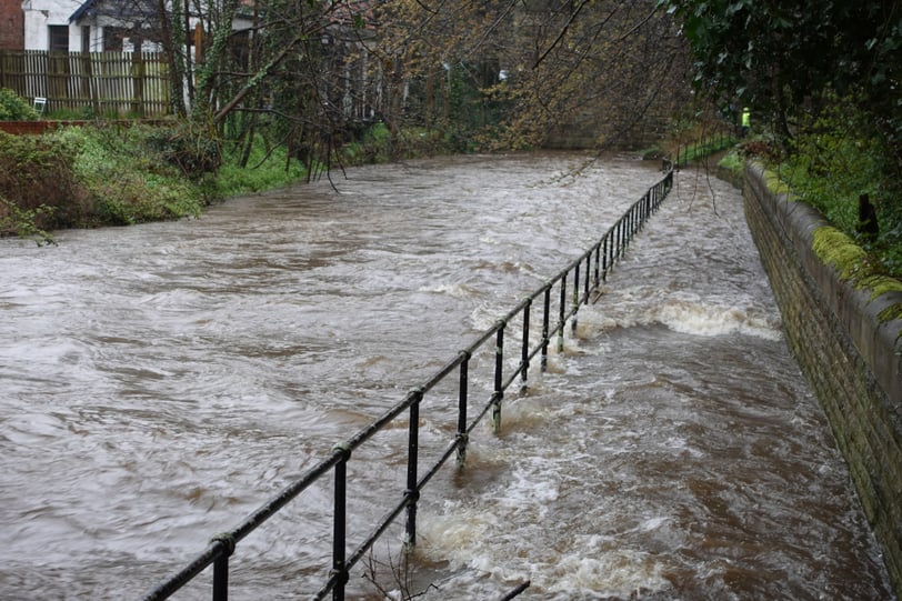 Water of Leith flooded footpath