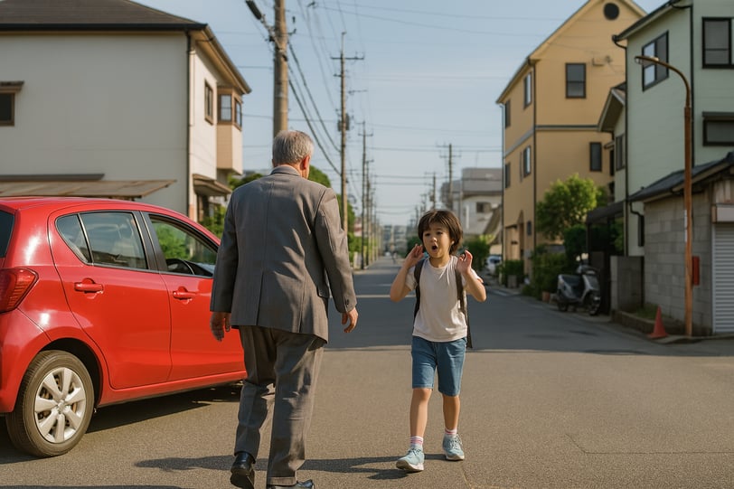 赤い車の不審者「ちょっとこっちきて」と児童に声かけ