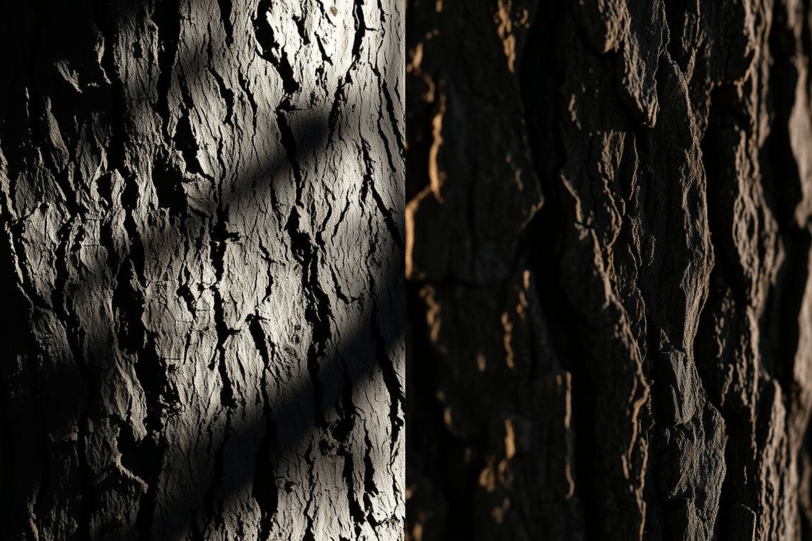 pine bark and oak bark