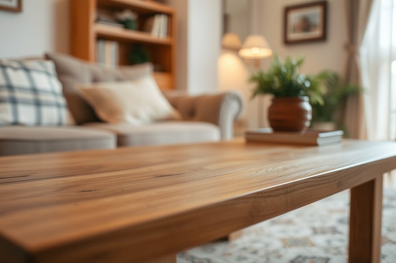 wooden coffee table