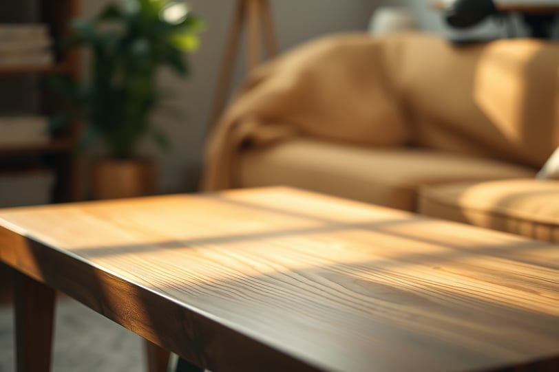 wooden coffee table