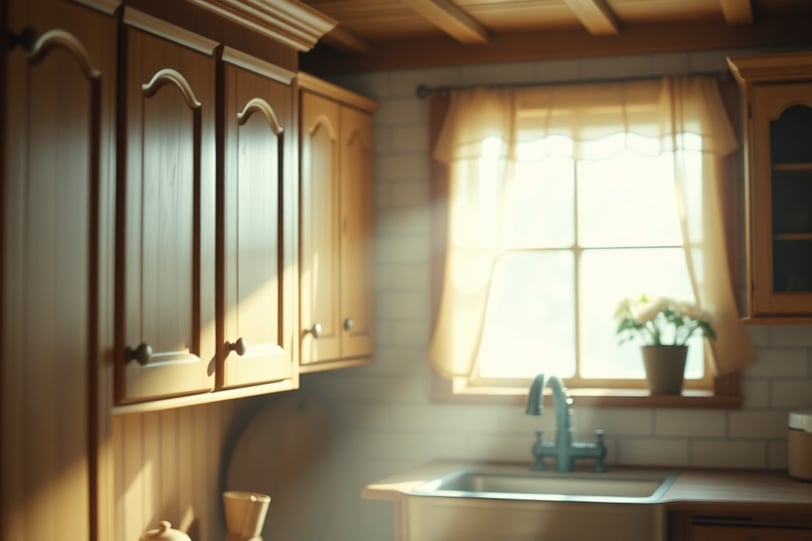 wooden cabinets