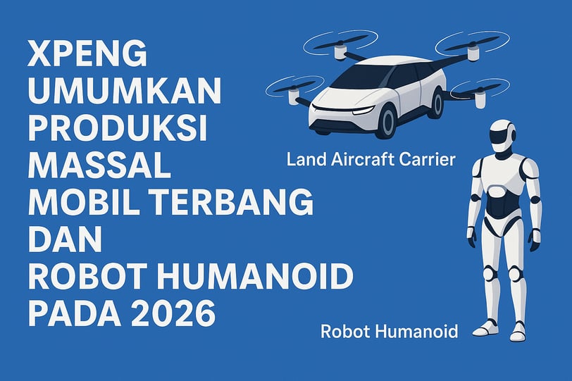Xpeng Umumkan Produksi Massal Mobil Terbang dan Robot Humanoid pada 2026