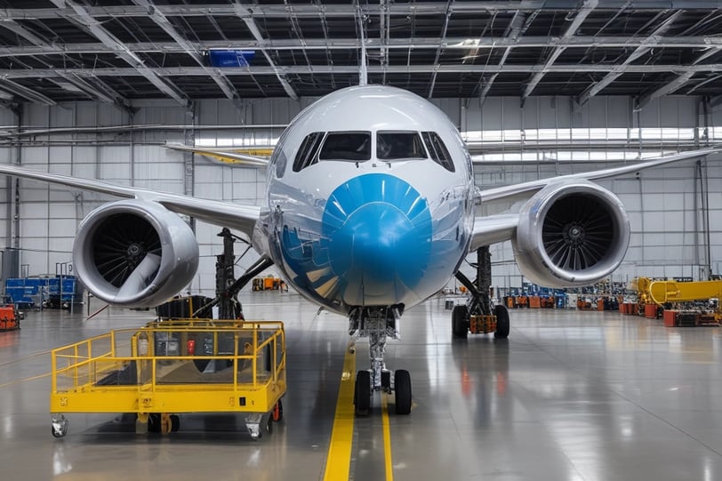 Aircraft coming to hanger for maintenance.