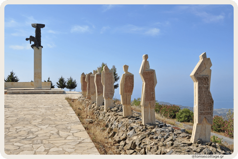 Massacre memorial at the Museum of the Viannos Massacres, Crete