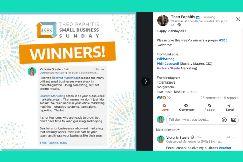 SBS WInning entry - Bearhat Marketing