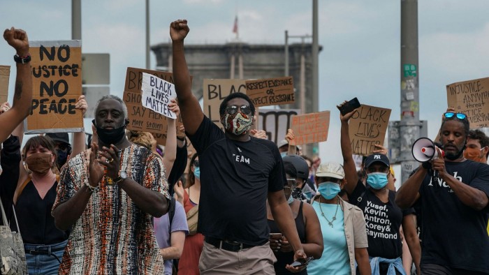 Vue de manifestants en Californie