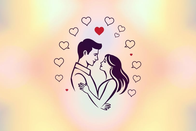 a couple in love story of a man and woman