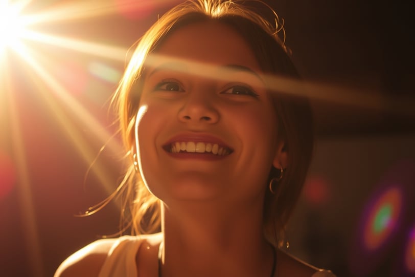 a woman with a smile on her face