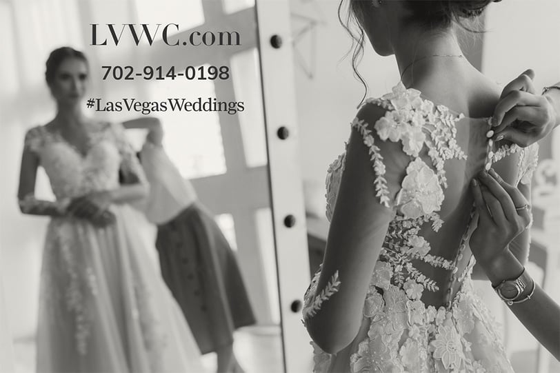 a woman in a wedding dress is getting ready to be married