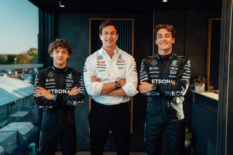 Andrea Kimi Antonelli Toto Wolffas George'as Russellas