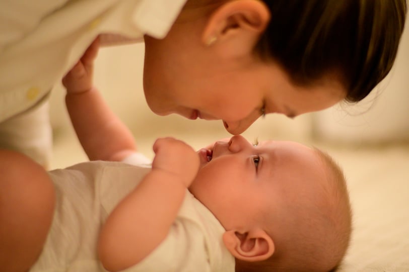 mom and baby