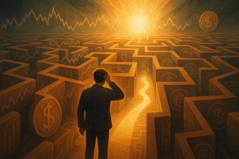 man searching the path