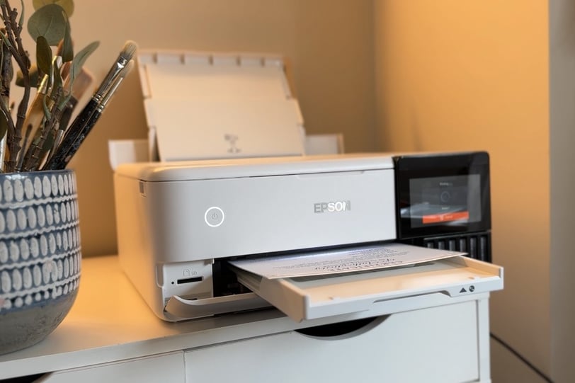 The printer I use to print my greeting cards and bookmarks