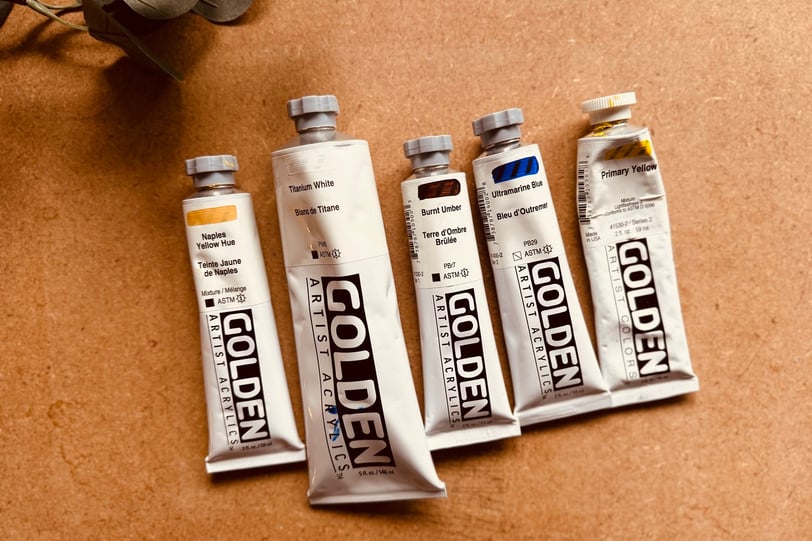 My go to paints are the acrylic Golden brand