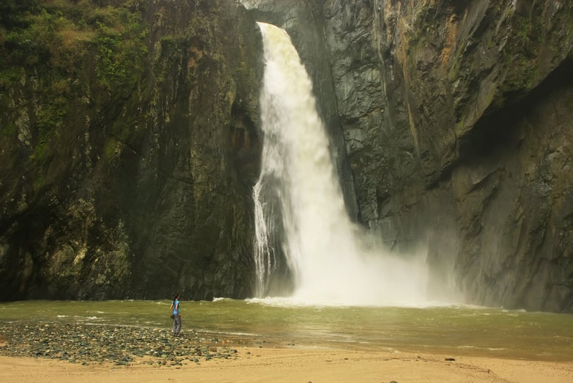 Salto de Jimenoa waterfall in Jarabacoa Dominican Republic, a top eco-tourism attraction for nature lovers