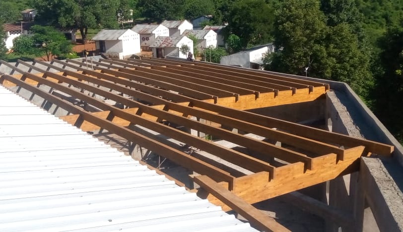 Roof frame, northern slope