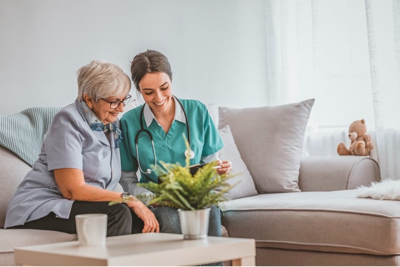 Happy and Satisfied Adult Female Client Medical Weight Loss Nurse Practitioner Consultation in Massachusetts