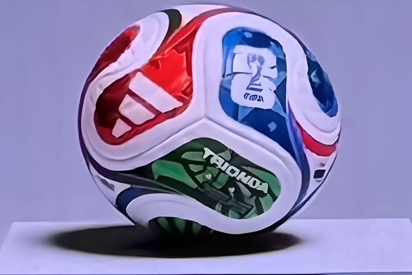 a soccer ball with a soccer ball on it