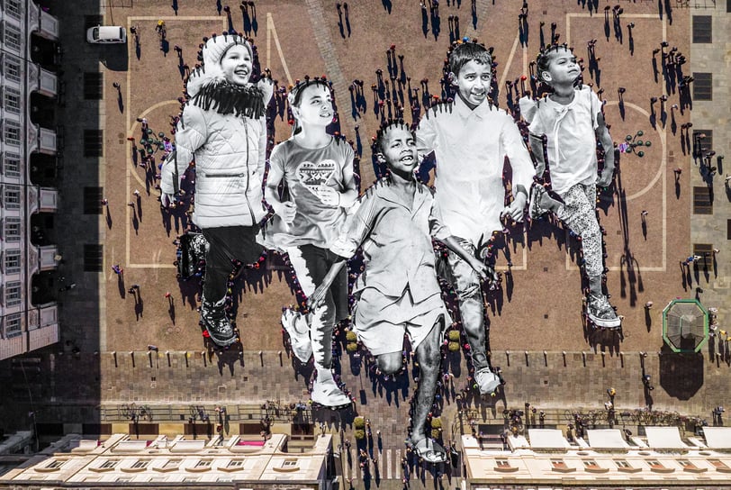 Déplacé.e.s, Procession, Triptyque, Turin, Italy, 2023