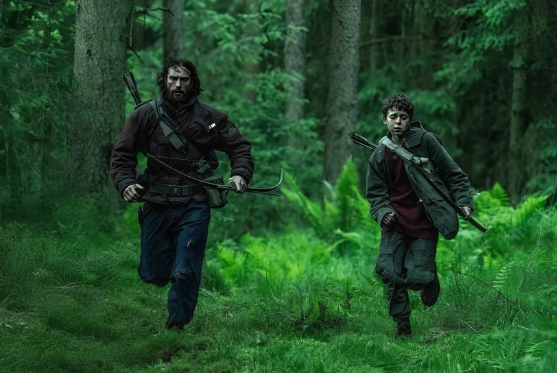 Aaron Taylor-Johnson and Alfie Williams in 28 years later