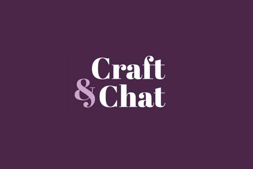 Craft & Chat logo with elegant typography on a dark purple background.