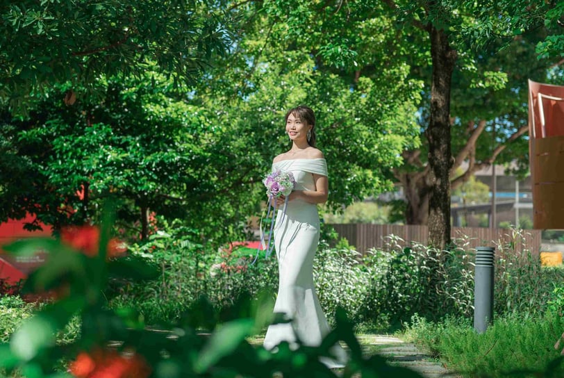 Amethyst in Amour Atelier Wedding Gown