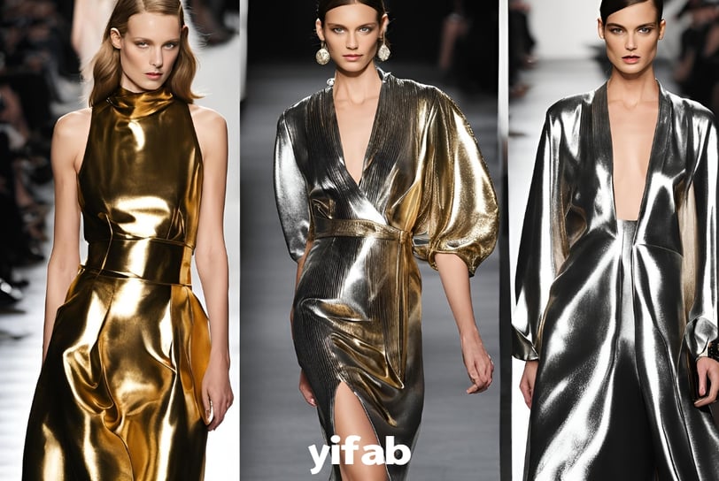 Metallic fabrics into your Evening wear