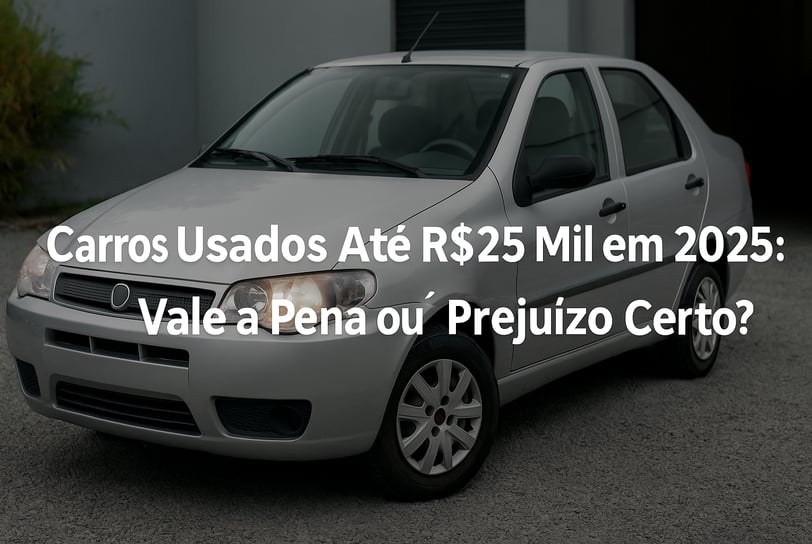 Imagem de um Fiat Siena prata da geração dos anos 2000, estacionado em um pátio com piso de cascalho