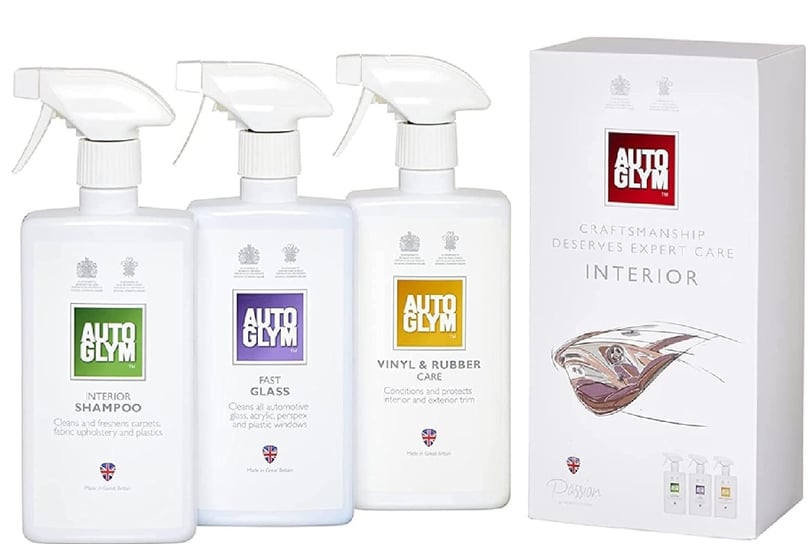 Autoglym Perfect Interiors Kit – All-in-one car interior cleaning kit with shampoo, glass cleaner, and vinyl care