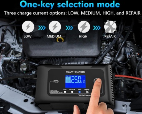 Smart 12V 24V Car Battery Charger – Fast & Automatic Charging