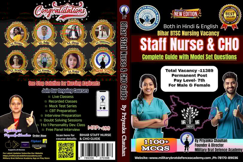 best book for bihar staff nurse and cho exam