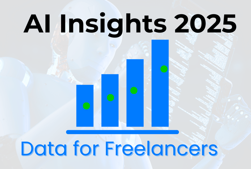 AI adoption insights with chart for freelancers 2025 by TurboStack AI