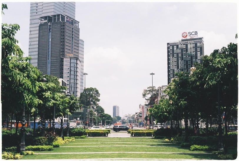 Saigon city view shot on film