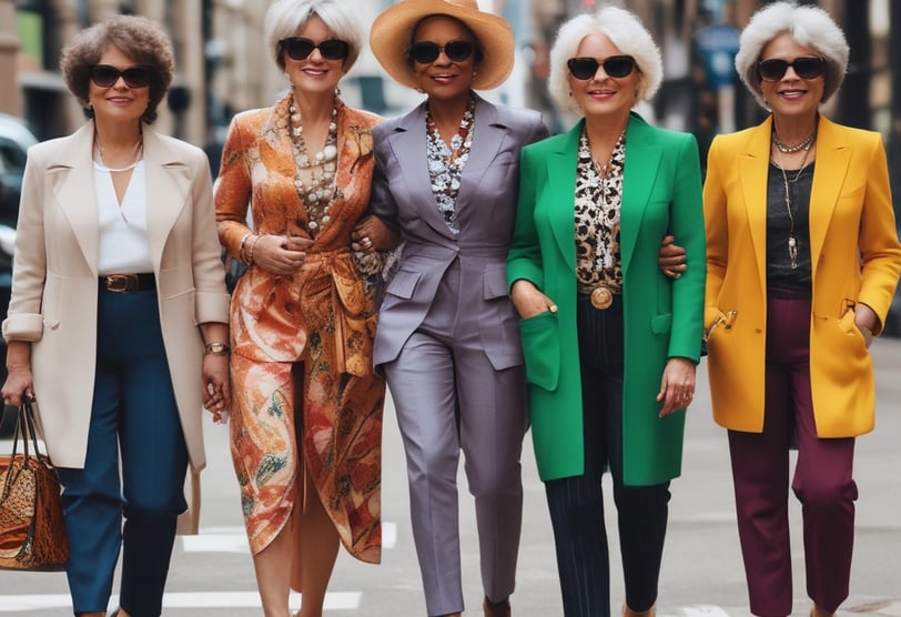 six women leaning on white wall