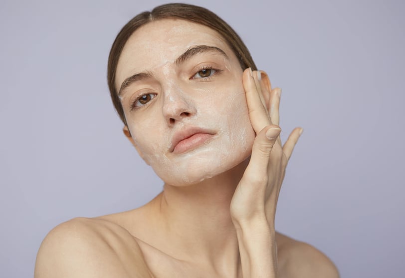 using AHA face peel