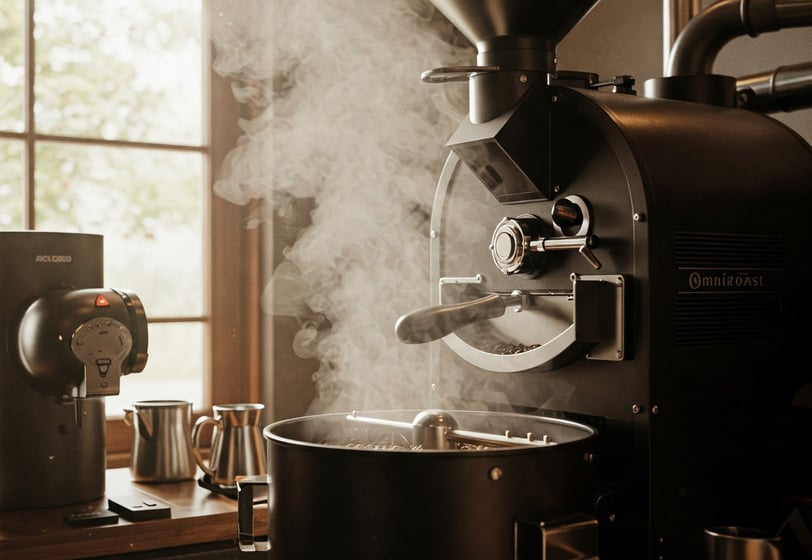 a coffee grinder with steam coming out of it