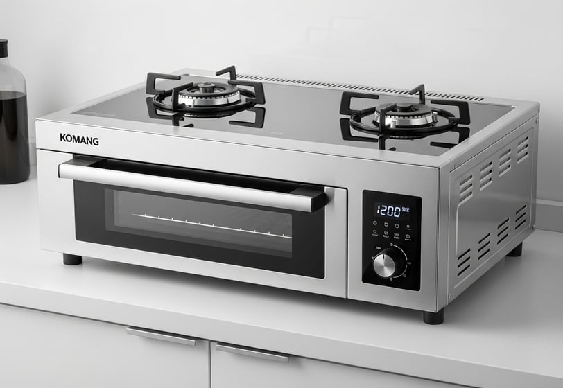 a imagination of a smart oven in future.