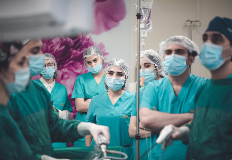 a group of doctors and nurses in scrubs