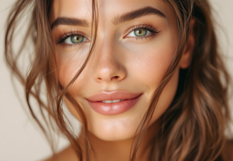 a woman with Healthy, glowing skin