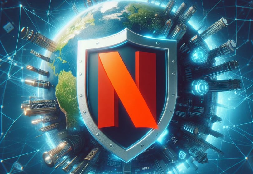 Netflix and Nordvpn Combined Logo 