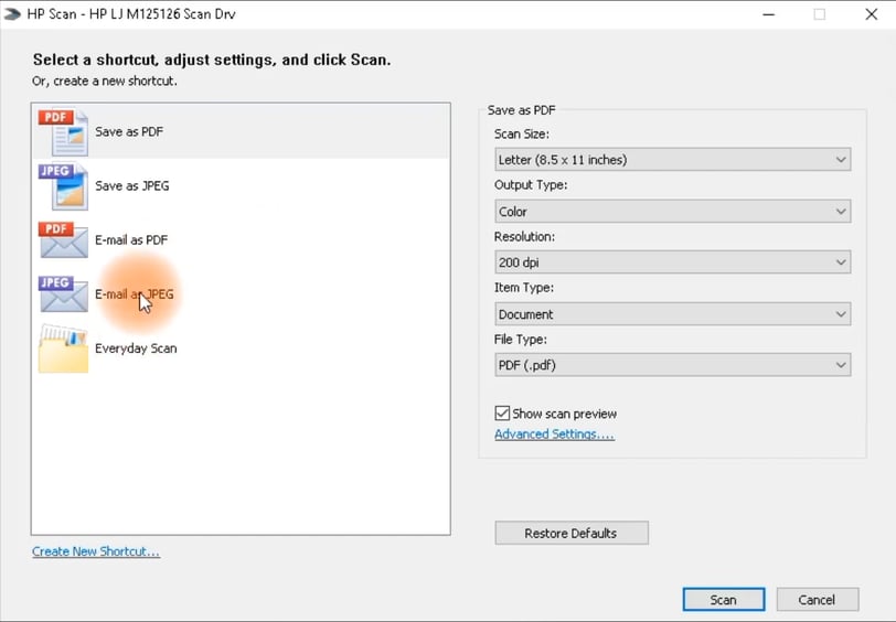 Screenshot of HP printer software installation on a laptop, guiding users through driver setup.