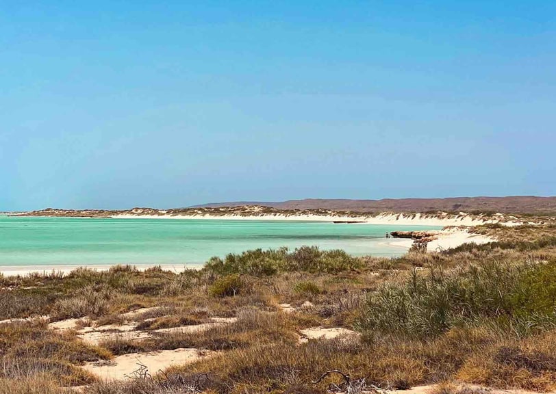 Breathtaking view of Turquoise Bay in the north of Western Australia, near Exmouth.