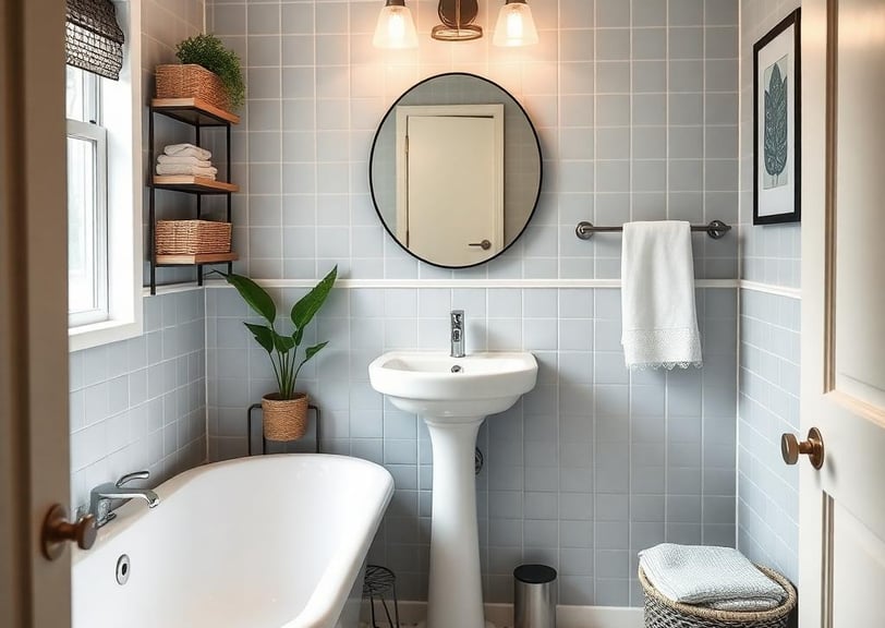 a bathroom with a tub tub and a sink