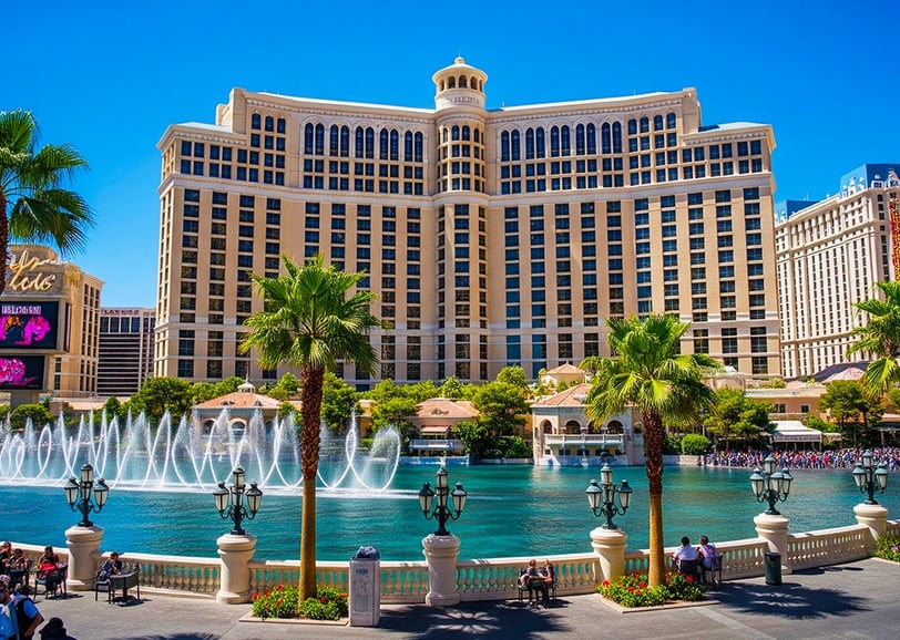 a large fountain in front of a large building