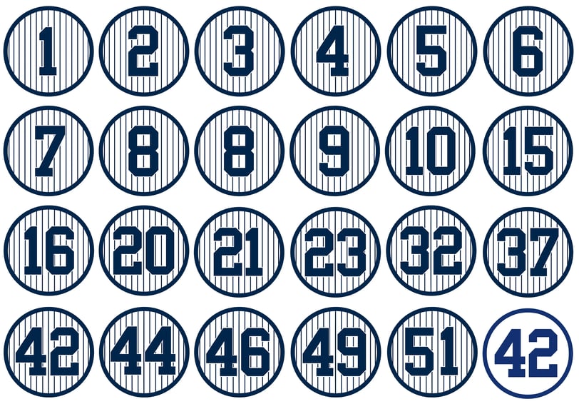 Yankees Retired Numbers New York Yankees