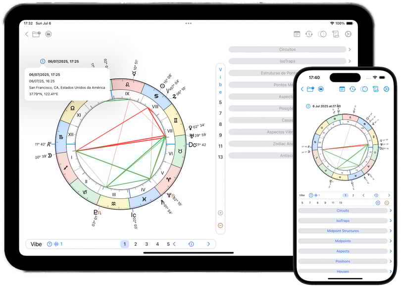 App executada em Ipad e Iphone 